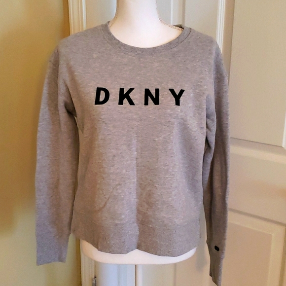 Dkny Sweaters - DKNY Gray and Black sweatshirt Size Small